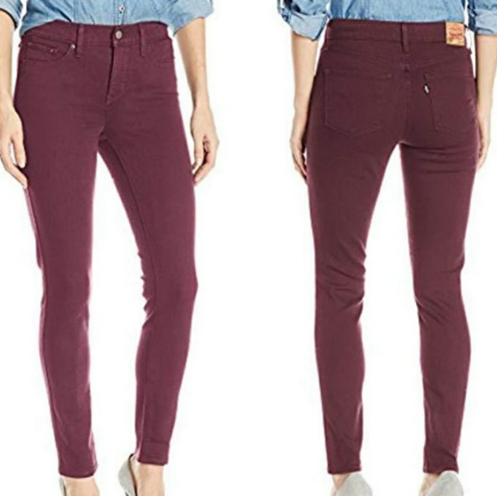 Levi's Slimming Skinny Burgundy Jeans